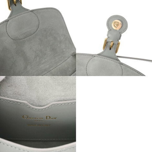 CHRISTIAN DIOR Bobby Small Bag Grey Calf Shoulder - Picture 12 of 12